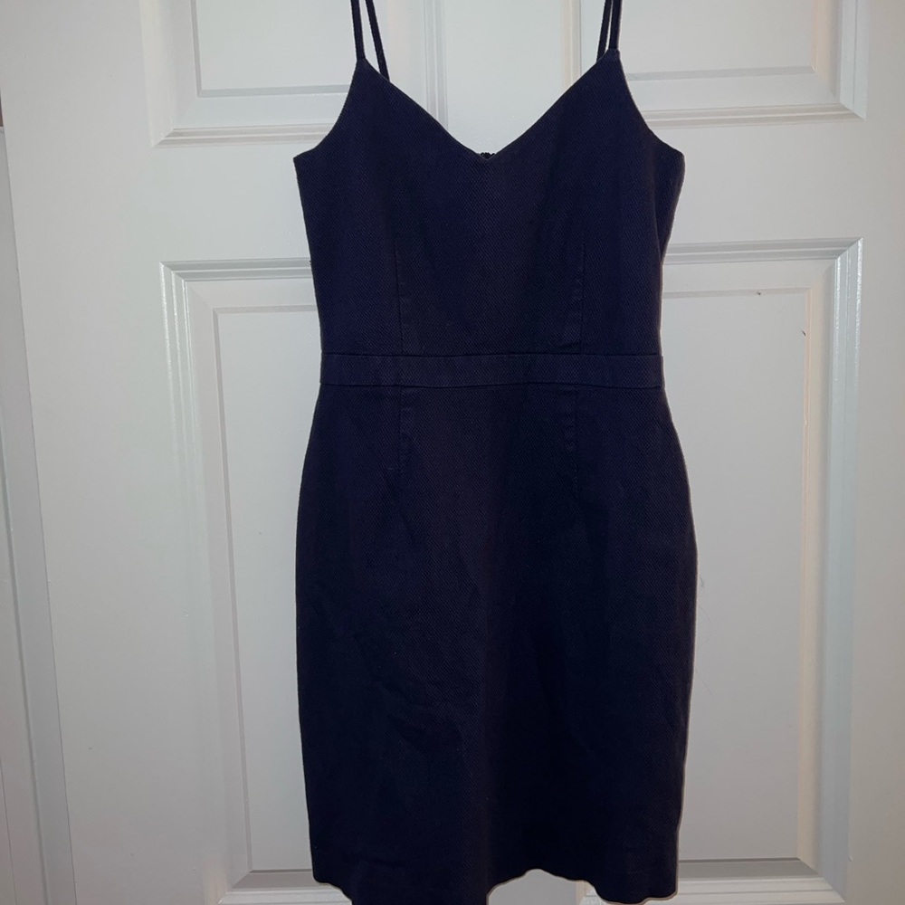 Joie Navy Blue Orchard Seersucker Textured Mini Dress size Small S